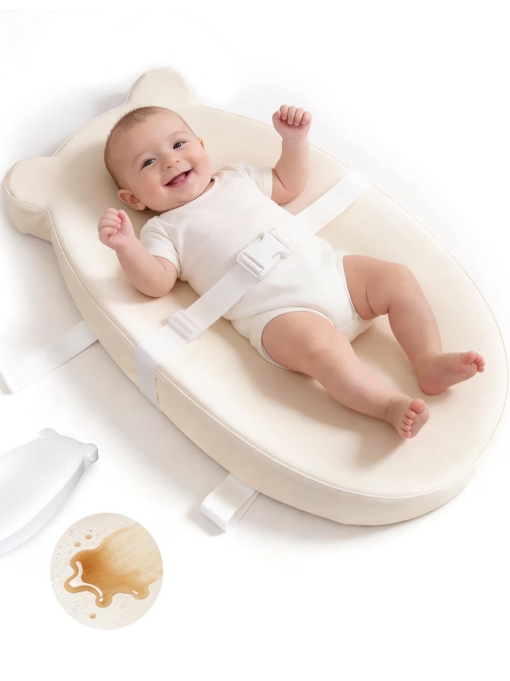 Qalvyn Baby Changing Pad for Dresser with Safety Belt
Waterproof